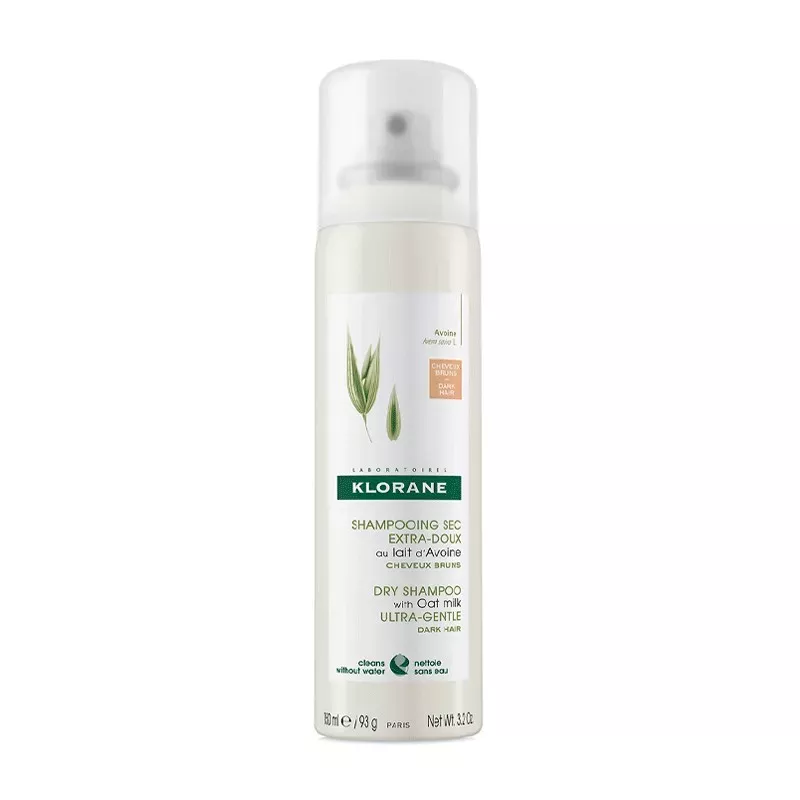 Klorane Champu Seco Extrasuave A La Leche De Avena Cabello Castaño O Moreno  1 Envase 150 Ml