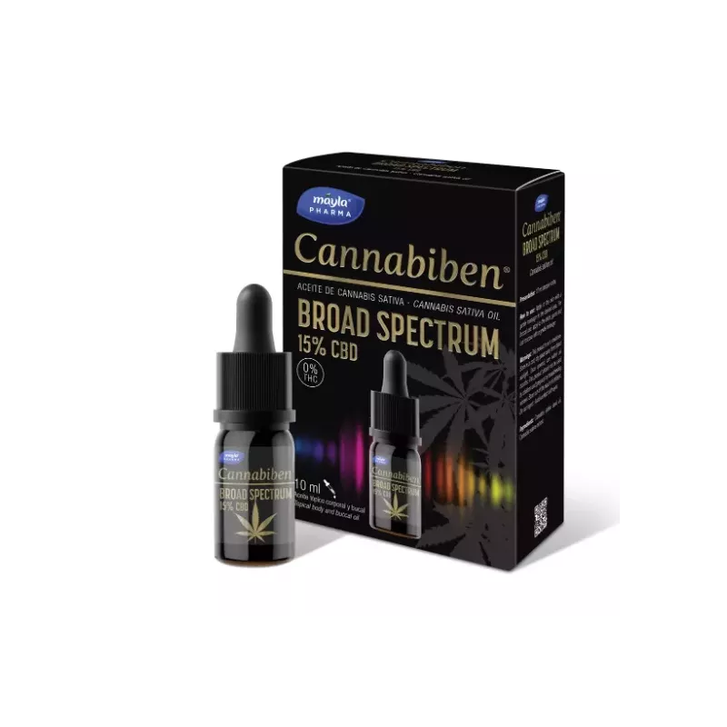 Cannabiben  Broad Spectrum Oil 15% Cbd  1 Frasco 10 Ml Con Gotero