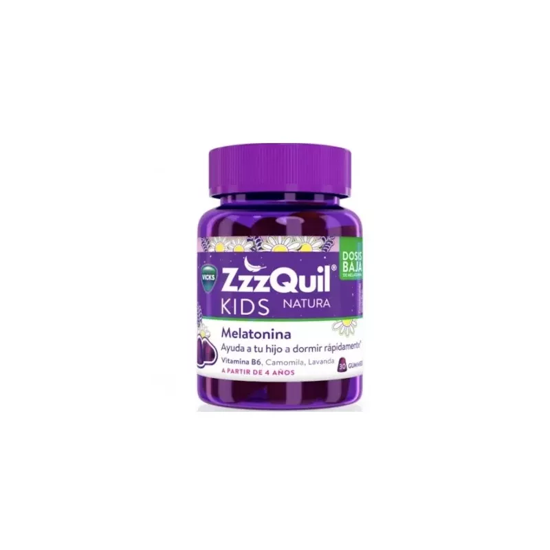 Zzzquil Natura Kids  30 Gummies Sabor Frutos Del Bosque