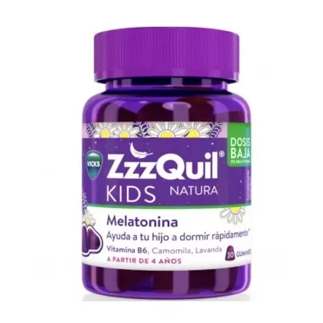 Zzzquil Natura Kids  30 Gummies Sabor Frutos Del Bosque