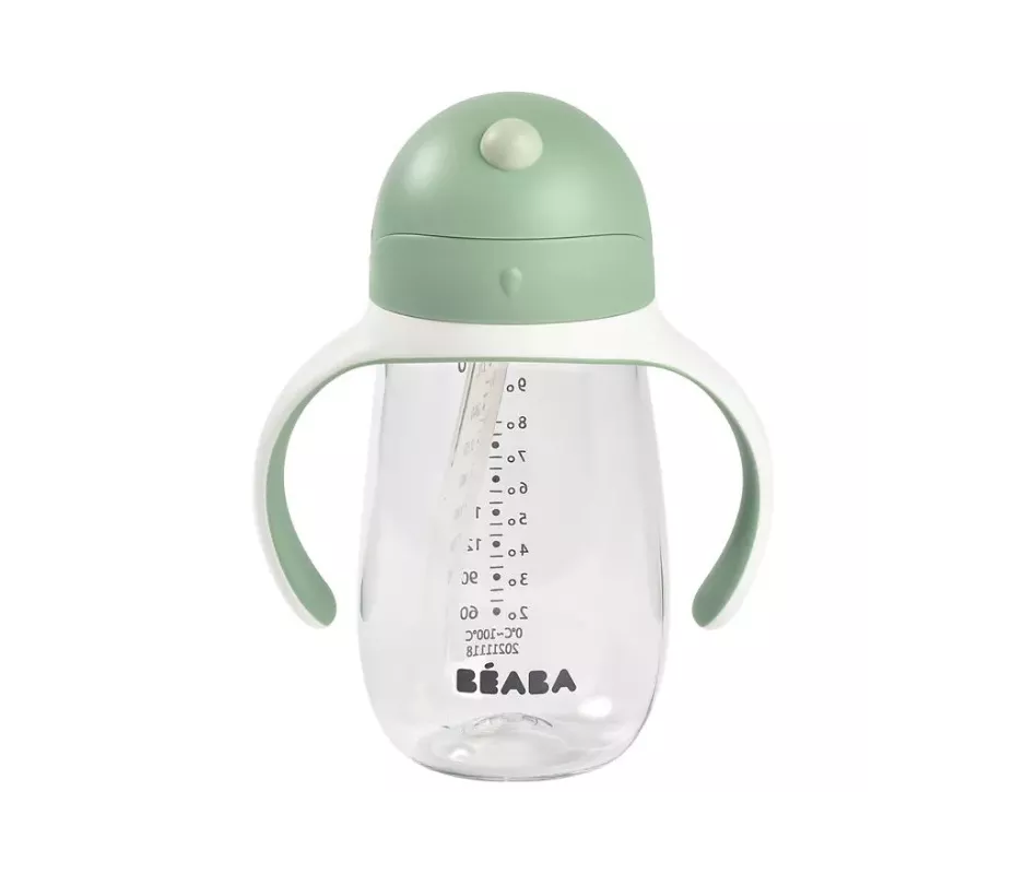 Taza Plastico Pajita 300ml Verde Suavinex