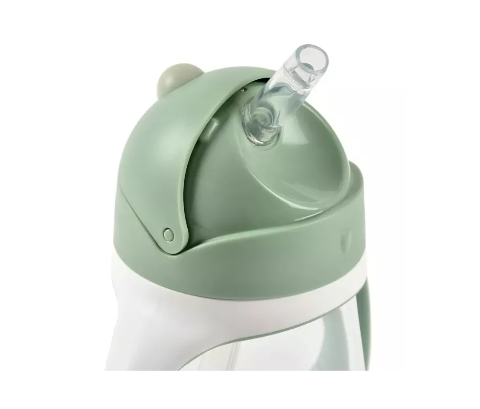 Taza Plastico Pajita 300ml Verde Suavinex