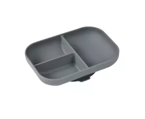 Plato Silicona Dividido Ventosa Gris Suavinex