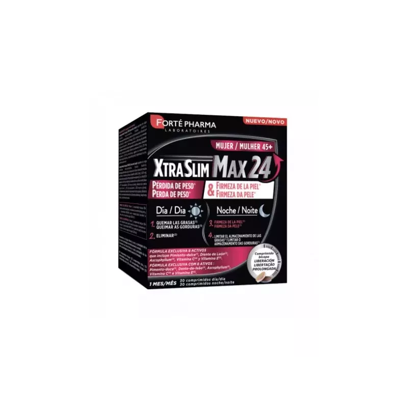 XTRASLIM MAX 24 MUJER 45+  60 COMPRIMIDOS LIBERACION PROLONGADA (30 COMPRIMIDOS DIA + 30 COMPRIM