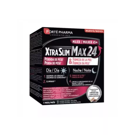 XTRASLIM MAX 24 MUJER 45+  60 COMPRIMIDOS LIBERACION PROLONGADA (30 COMPRIMIDOS DIA + 30 COMPRIM