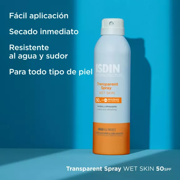 ISDIN FOTOPROTECTOR TRANSPARENT SPRAY WET SKIN SPF 50  1 ENVASE 100 ML