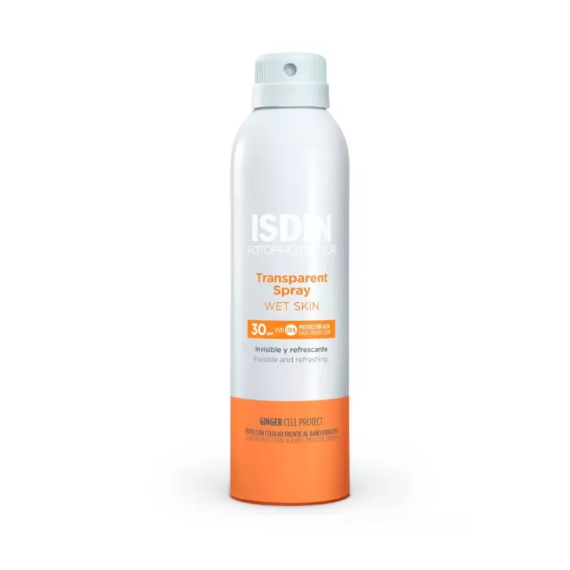 FOTOPROTECTOR ISDIN SPF 30 SPRAY TRANSPARENT WET SKIN  1 ENVASE 250 ML