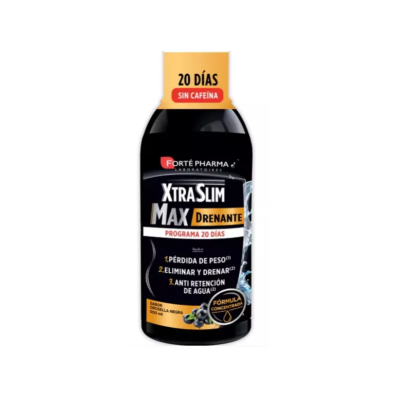 XTRASLIM MAX DRENANTE  1 FRASCO 500 ML SABOR GROSELLA NEGRA