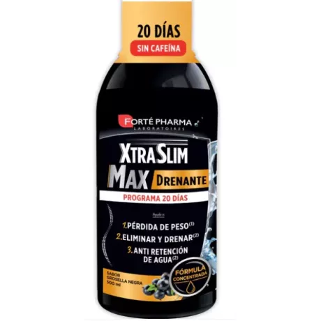 XTRASLIM MAX DRENANTE  1 FRASCO 500 ML SABOR GROSELLA NEGRA