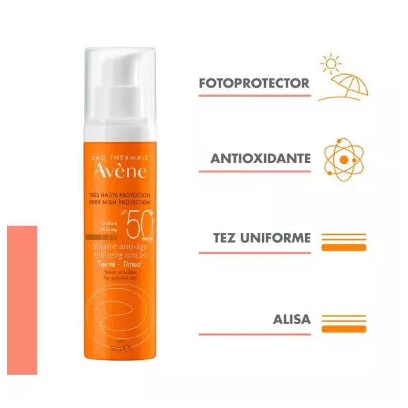 Avene Solar Antiedad Spf 50+ Color 1 Envase 50 Ml
