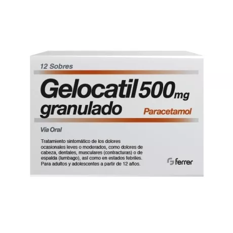 GELOCATIL 500 MG 12 SOBRES GRANULADO ORAL