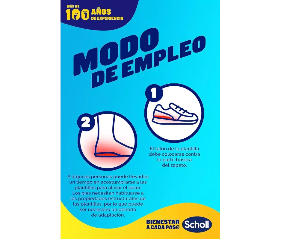 Plantillas Tobillo Y Talon Scholl In-Balance Talla L 1 Par