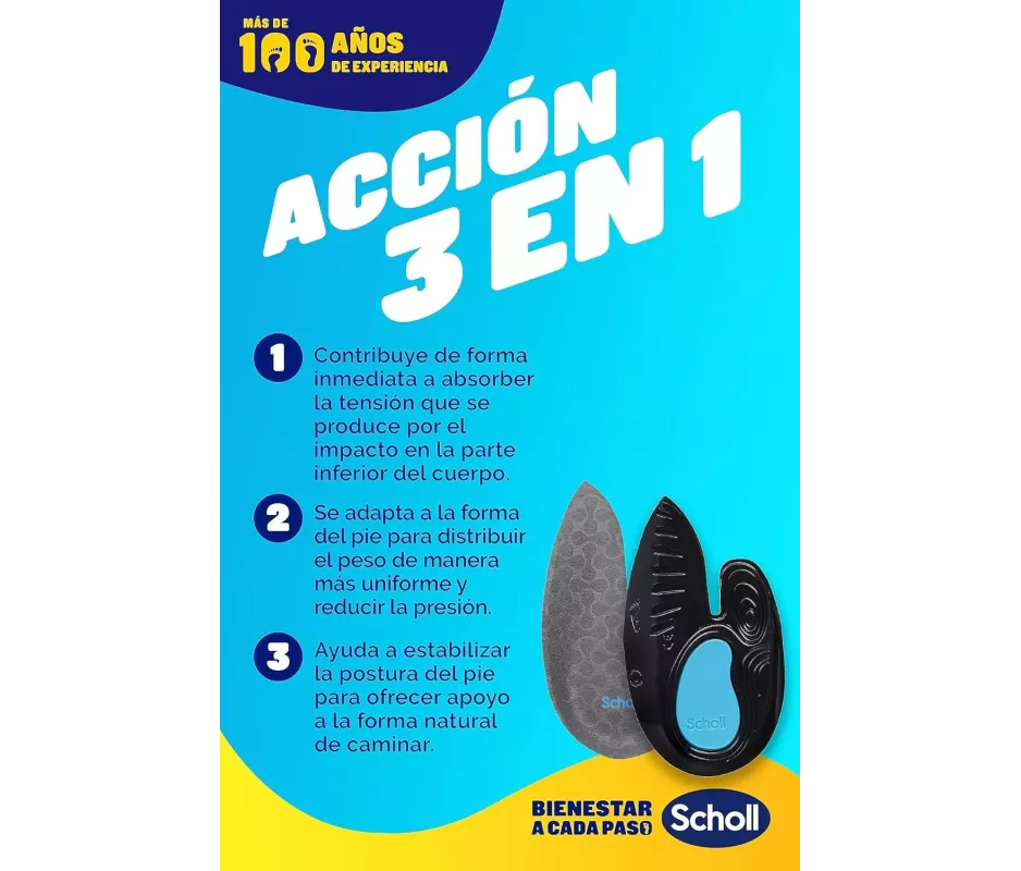 Plantillas Tobillo Y Talón Scholl In-Balance Talla M 1 Par