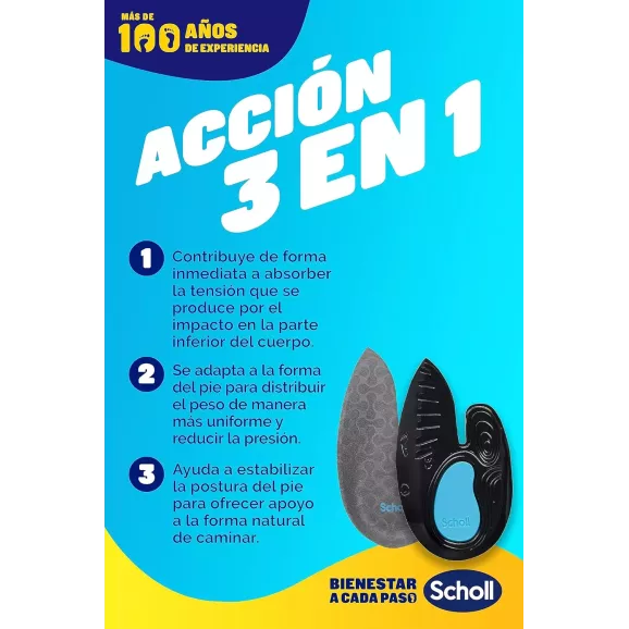 Plantillas Tobillo Y Talón Scholl In-Balance Talla M 1 Par