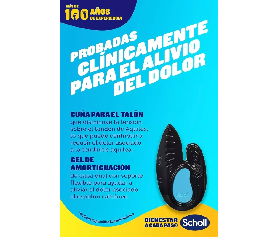 Plantillas Tobillo Y Talón Scholl In-Balance Talla M 1 Par
