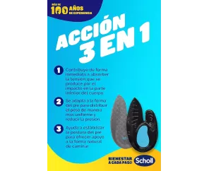 Plantillas Tobillo Y Talón Scholl In-Balance Talla S 1 Par