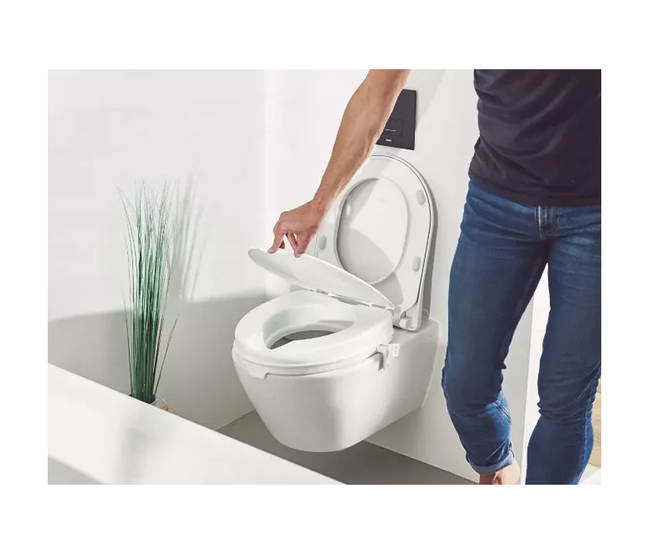 Asiento Elevador Wc 15Cm Con Tapa Ad5090Alux