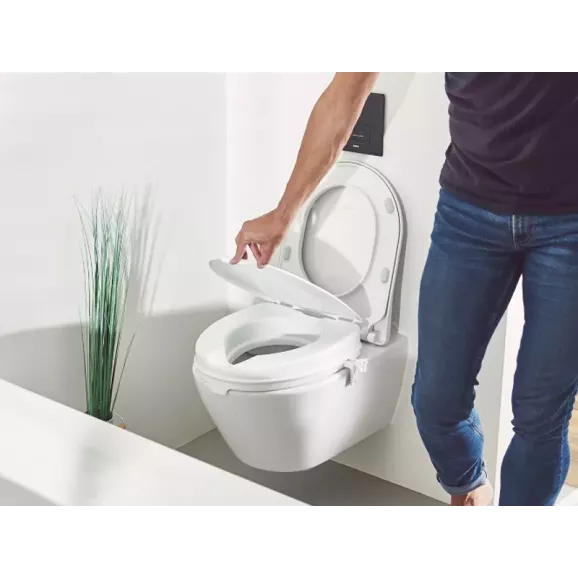 Asiento Elevador Wc 15Cm Con Tapa Ad5090Alux