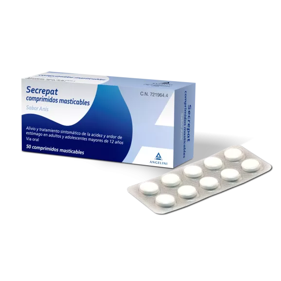 SECREPAT 50 COMPRIMIDOS MASTICABLES (SABOR ANIS)