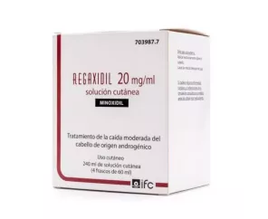 REGAXIDIL 20 MG/ML SOLUCION CUTANEA 4 FRASCOS 60 ML