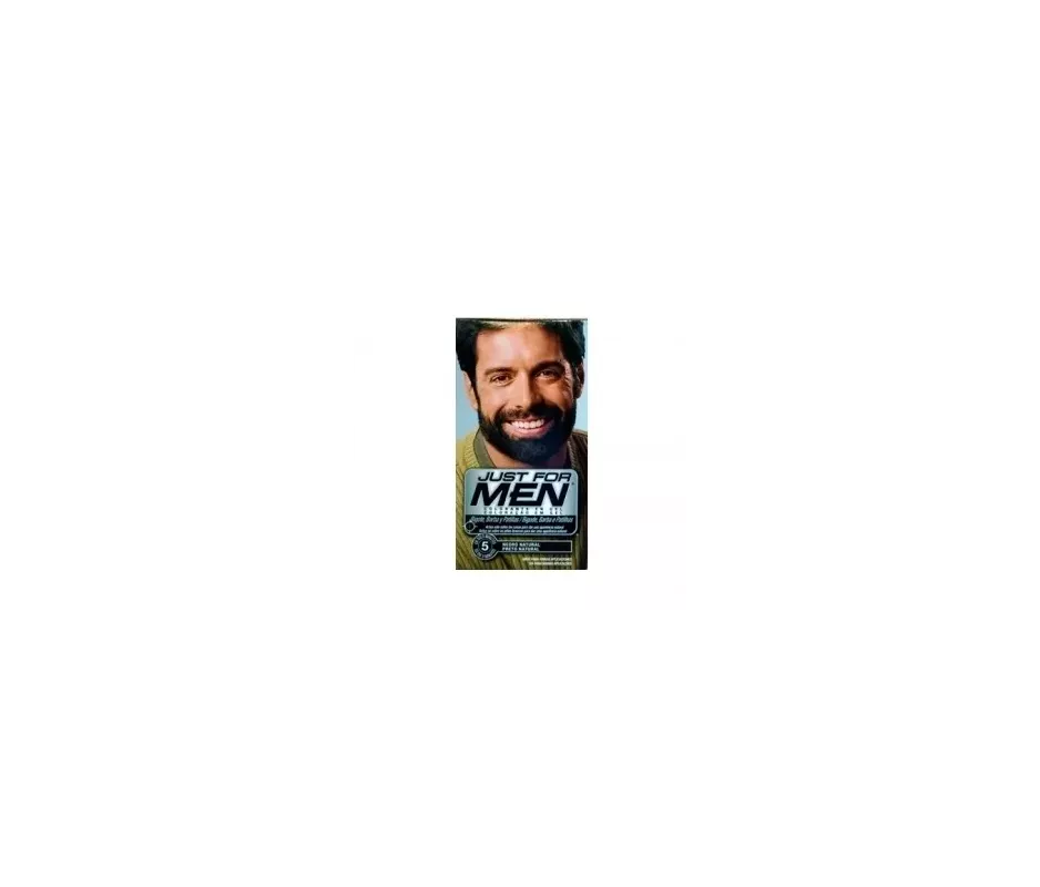 JUST FOR MEN BIGOTE Y BARBA GEL COLORANTE 1 ENVASE 30 ML COLOR NEGRO