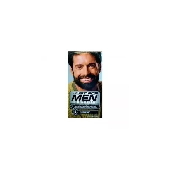 JUST FOR MEN BIGOTE Y BARBA GEL COLORANTE 1 ENVASE 30 ML COLOR NEGRO