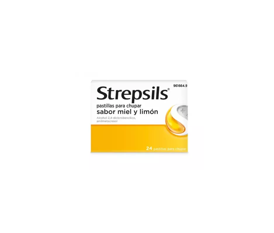 STREPSILS 24 PASTILLAS PARA CHUPAR (SABOR MIEL Y LIMON)