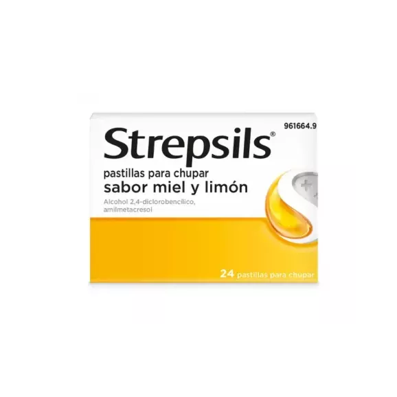 STREPSILS 24 PASTILLAS PARA CHUPAR (SABOR MIEL Y LIMON)