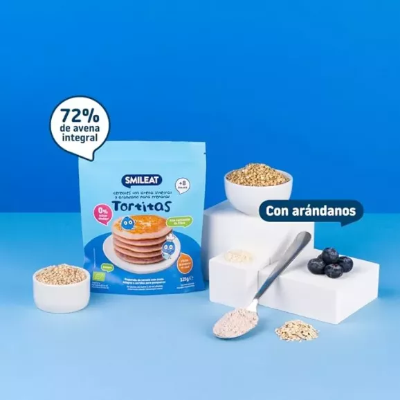 TORTITAS CEREALES AVENA Y ARANDANOS 125G SMILEAT