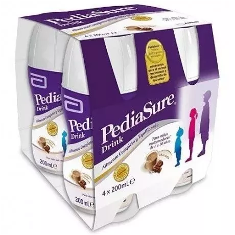 Pediasure Drink 4 Botellas 200 Ml Sabor Chocolate