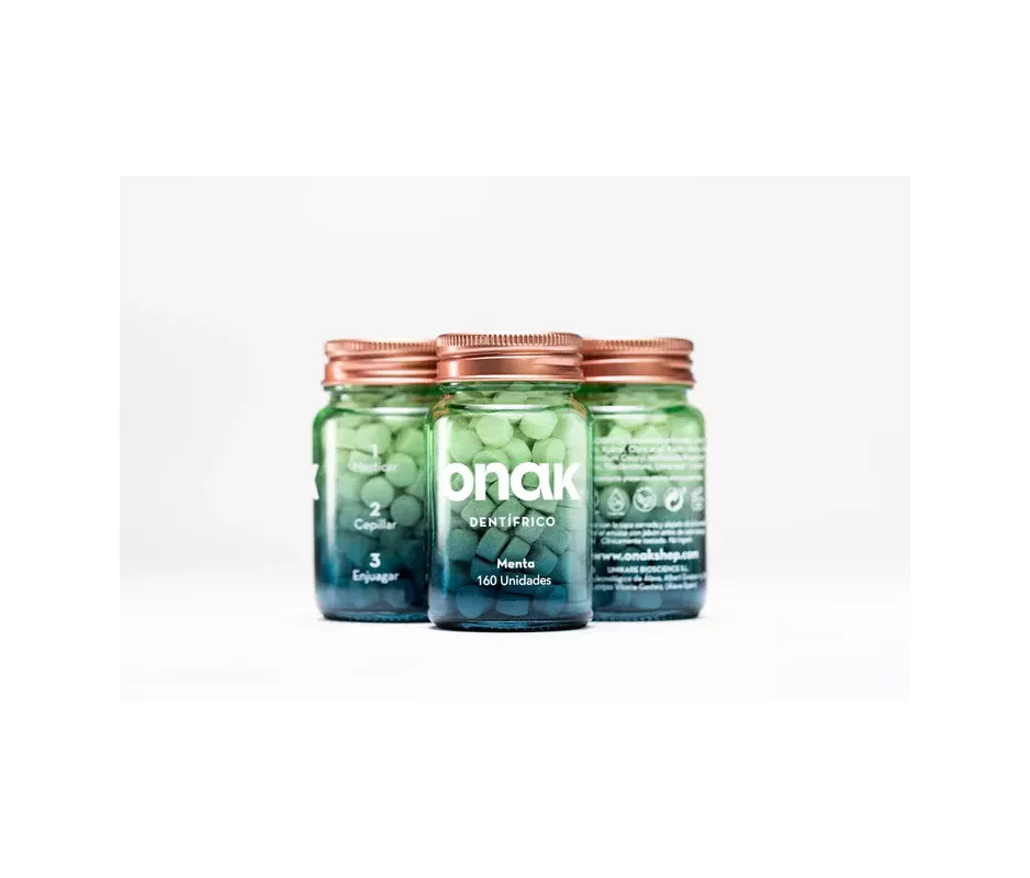 Onak Dentifrico  160 Comprimidos Sabor Menta | Farmacia24hbenimaclet.com