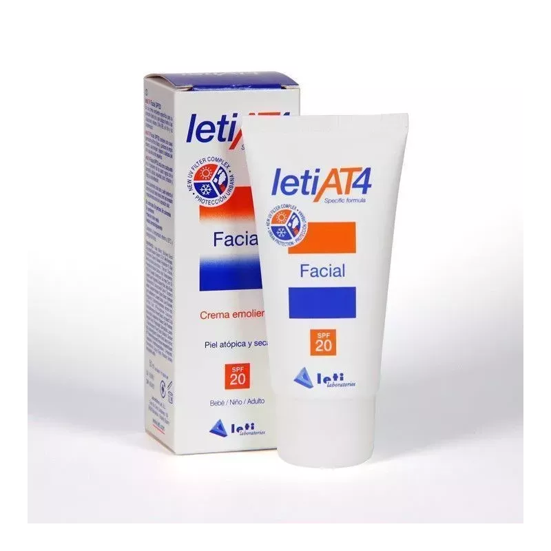 Leti AT-4 Crema Facial Spf 20 Piel Atópica | Tufarma.online