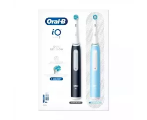 CEPILLO DENTAL ELECTRICO ORAL-B IO3 DUO MATT ICE 2 UD AZUL Y NEGRO