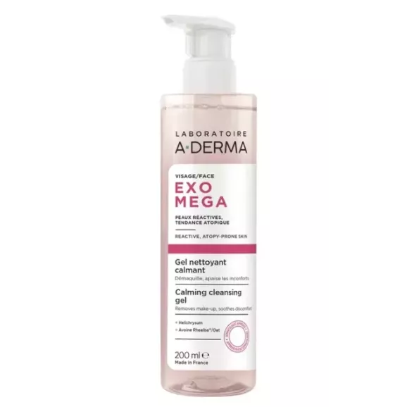 A-DERMA EXOMEGA FACIAL GEL LIMPIADOR CALMANTE  1 ENVASE 200 ML