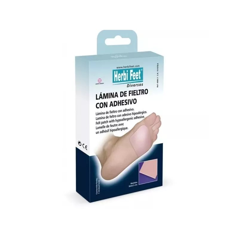 HERBI FEET LAMINA DE FIELTRO CON ADHESIVO  50X 9 CM