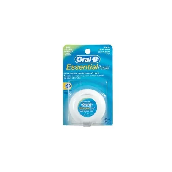 ORAL-B ESSENTIAL FLOSS FLUOR SEDA DENTAL CON CERA MENTA 50 M