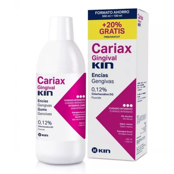 CARIAX GINGIVAL ENJUAGUE BUCAL  1 ENVASE 500 ML + 1 ENVASE 100 ML