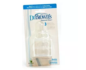 TETINA SILICONA BOCA ANCHA OPTIONS+ NIVEL 2 DR BROWN´S NATURAL FLOW + 3 MESES 2 UNIDADES