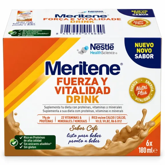 Meritene Drink Café 6x180ml | Farmacia Benimaclet