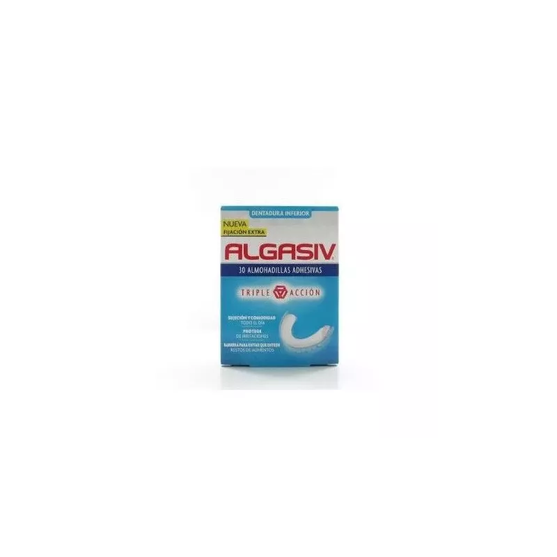 ALGASIV ALMOHADILLAS ADHESIVAS PROTESIS 30 UNIDADES INFERIORES